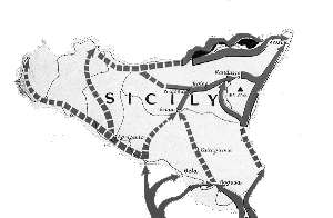 Invasion map of Sicily